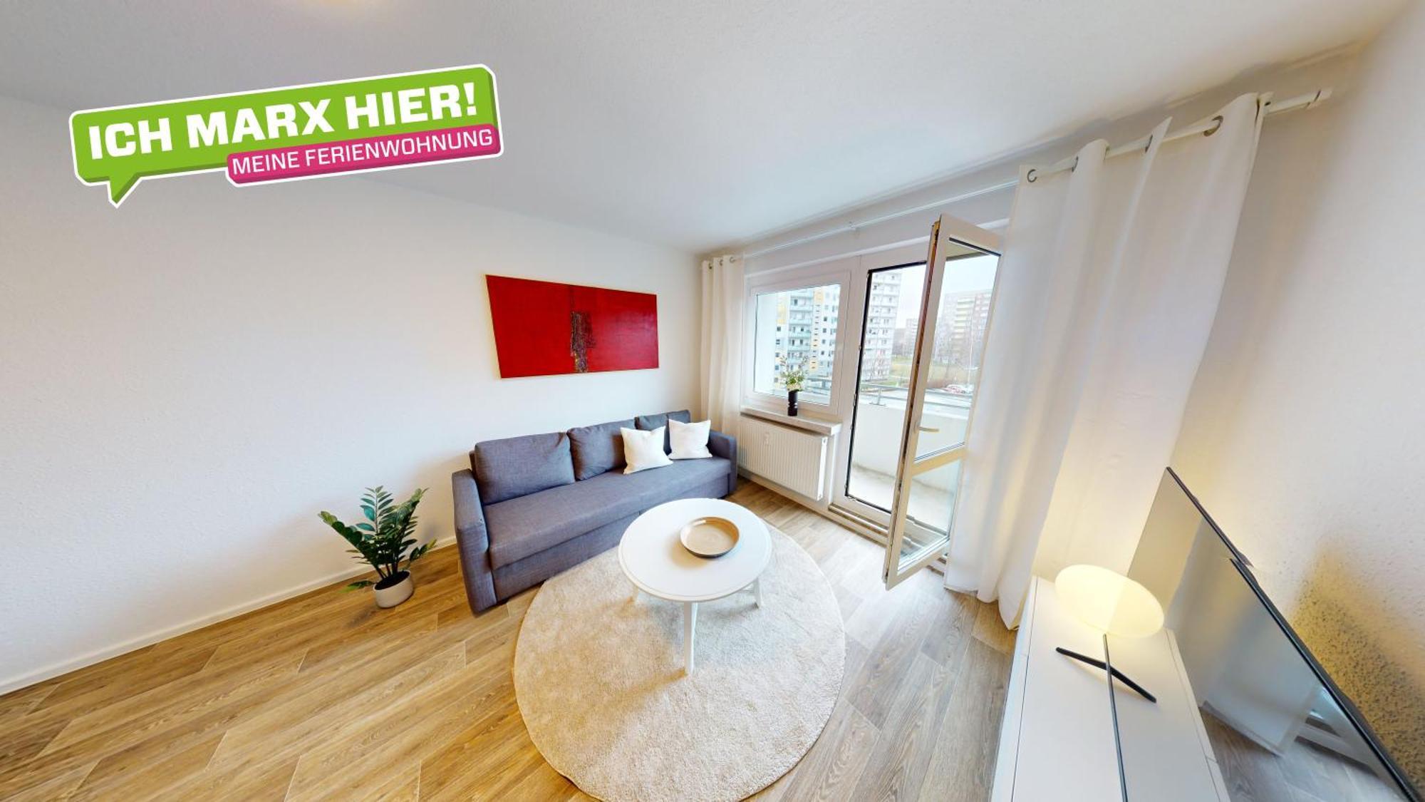 Modernes 3-Raum-Appartement Chemnitz Exterior foto